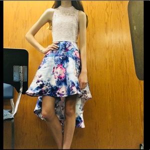 Girls floral high low dress